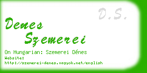 denes szemerei business card